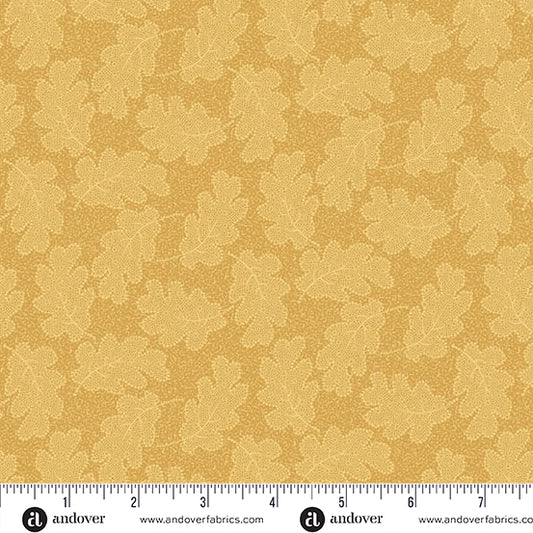 Autumn Woods Oakleaf A-1547-Y Maize Fabric
