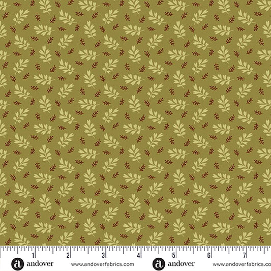 Autumn Woods Heartleaf A-1548-G Fern Fabric