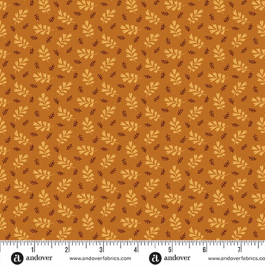 Autumn Woods Heartleaf A-1548-Y Ginger Fabric