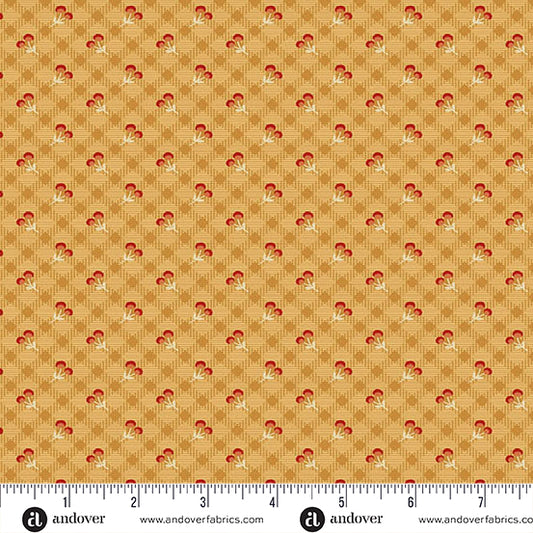 Autumn Woods Harvest Check A-1549-Y Caramel Fabric