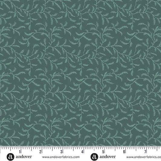 Autumn Woods Wildfern A-1550-T Stone Blue Fabric