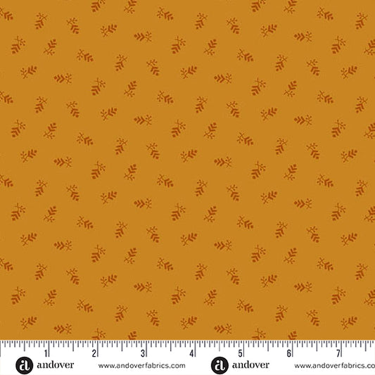 Autumn Woods Conifer A-1551-Y Pumpkin Fabric