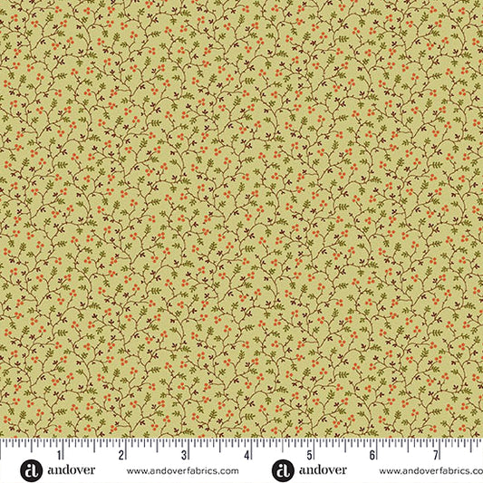 Autumn Woods Berryvine A-1552-G Moss Fabric