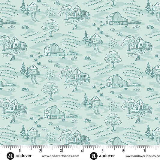 Heartland Little Toile Cloud Fabric