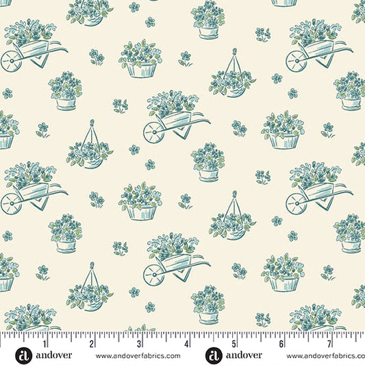 Heartland Dianne's Flowers Cream Fabric