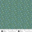 Heartland Hearts and Flowers Dark Teal Fabric