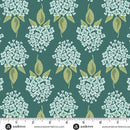 Heartland Hydrangea Dark Teal Fabric