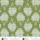 Heartland Hydrangea Evergreen Fabric