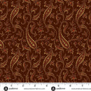 Bridgeport Paisley Vines Brown Fabric