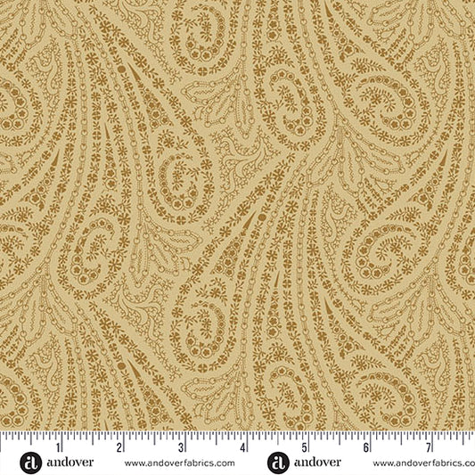Toasted Grand Paisley A-5866-N Almond Fabric