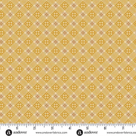 Toasted On Point A-5868-L Golden Fabric
