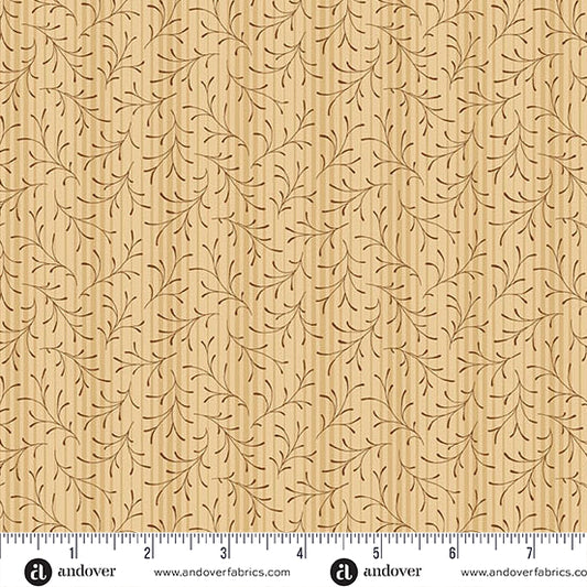 Toasted Sprigs A-5869-N Linen Fabric