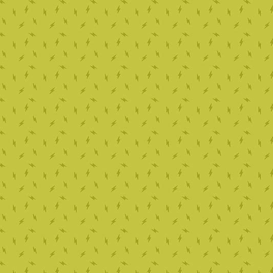 Atomics Lightning Bolt Avocado Fabric