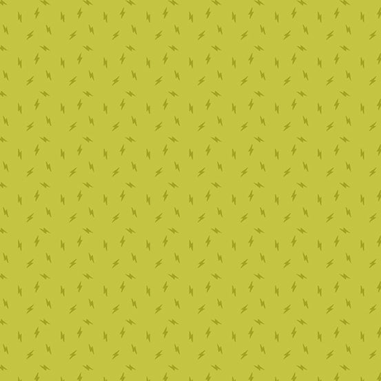 Atomics Lightning Bolt Avocado Fabric