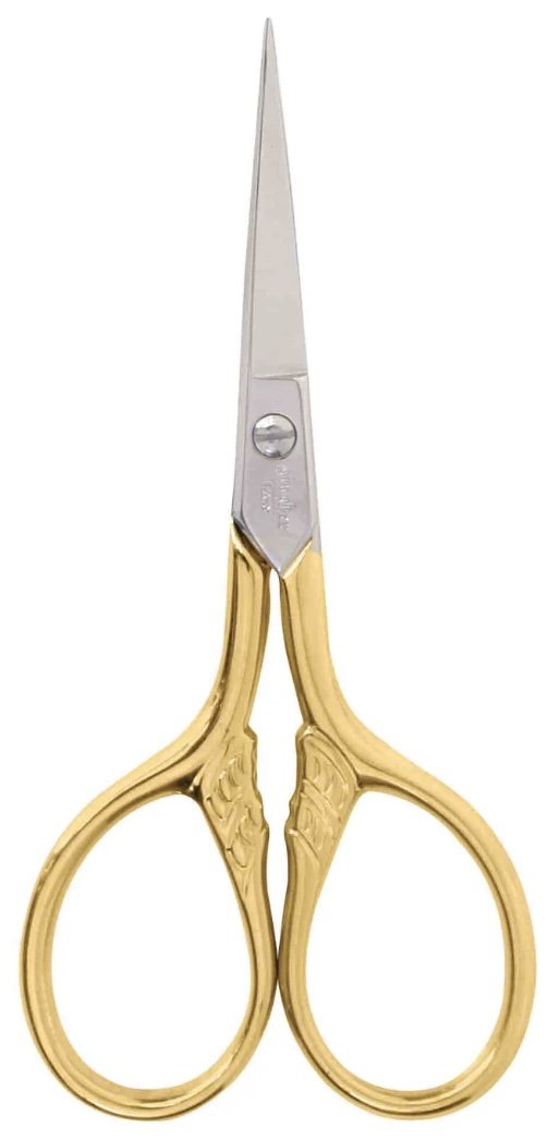 3.5"Gold Plated Handle Gingher Lion's Tail Embroidery Scissors