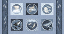 Polar Plungers Blue Block Print Panel