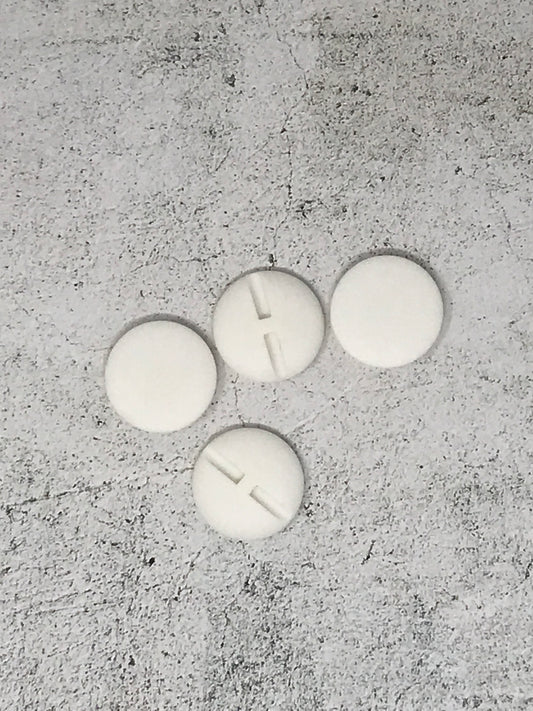 Italian 1.5" White Natural Button 60L 38MM