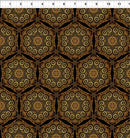 Steampunk Menagerie - Gear Stars - Gold - Yardage