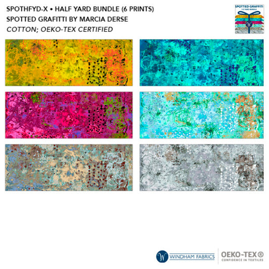 Windham Marcia Derse Spotted Graffiti 1/2 Yard Bundle