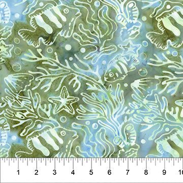 Sea Life Seashells Gray Flannel Yardage