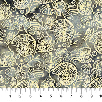 Sea Life Seashells Brown Yardage