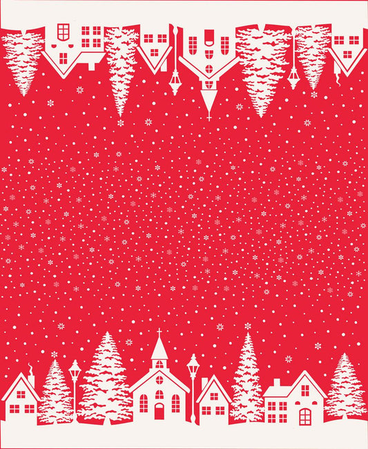 Buon Natale Christmas - Pomegranate- Fabric