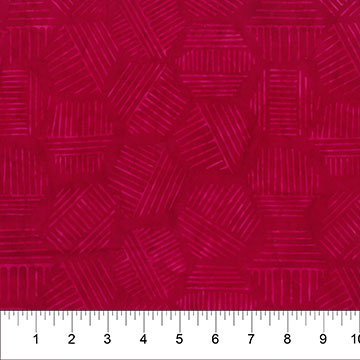 Hexies Batiks Raspberry Fabric