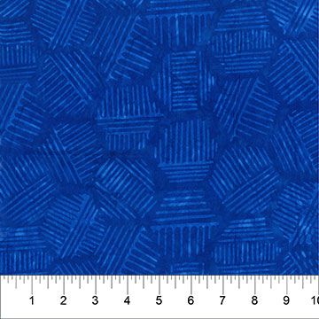 Hexies Batiks Denim Fabric