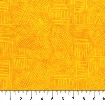 Hexies Batiks Sunglow Fabric