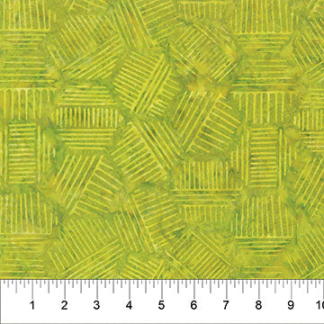 Hexies Batiks Guacamole Fabric