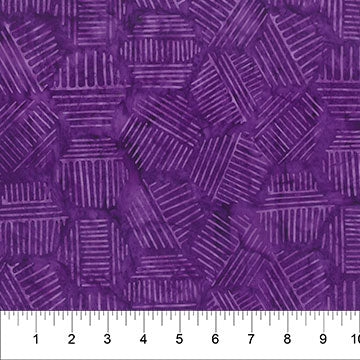 Hexies Batiks Hickory Plum Fabric