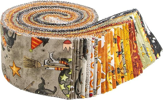 Spooky - 2.5" Strips, 40 pcs - Jelly Roll