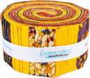 Wildflowers Expressions Batiks - 2.5" Strips, 40 pcs - Sunset B - Jelly Roll