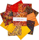 Wildflowers Expressions Batiks - 10" Squares, 42 pcs, Sunset B - Layer Cake