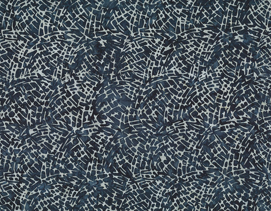 4th and Main Favorites Batik - Pine Needles - Denim - Yardage