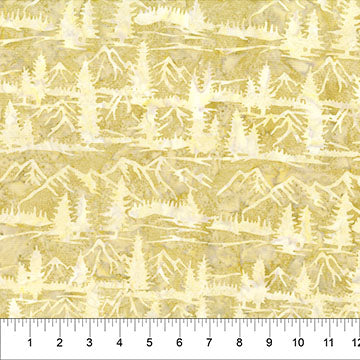 Wild Country Mountains Parchment Fabric