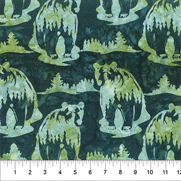 Wild Country Bear Evergreen Fabric