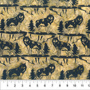 Wild Country Wolf Camel Fabric