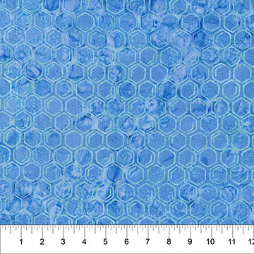 Buzzy Bee Batik - Honeycomb - Periwinkle - Yardage