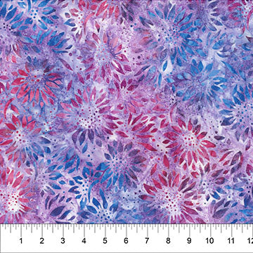 Buzzy Bee Batik - Flower - Lilac - Yardage