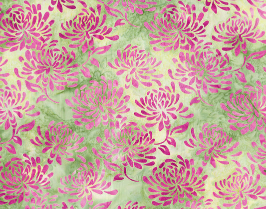 Floral Tapestry Batik - Water Lilies - Sunshine- Yardage