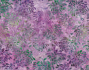 Floral Tapestry Batik - Water Lilies - Violet - Yardage
