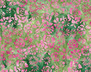 Floral Tapestry Batik - Petals - Citrus Green - Yardage