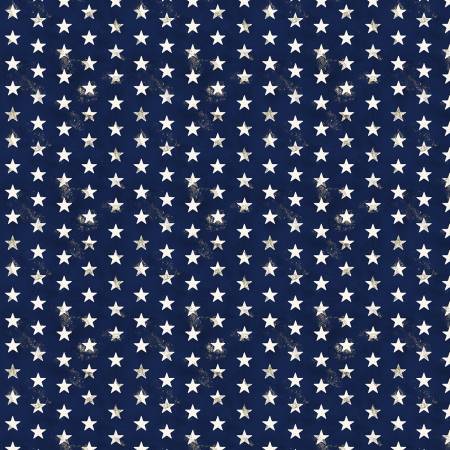 Americana Navy Small Star Yardage