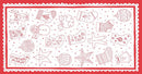 Redwork Christmas Panel  24" x 44"