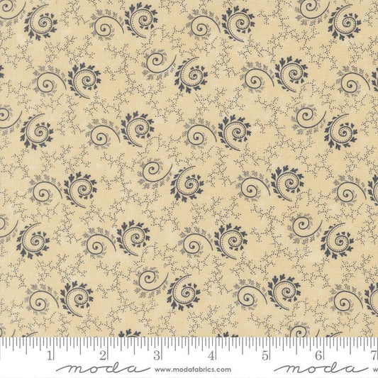 Bluebirds Nest - Swirls and Twirls - Tan - Yardage