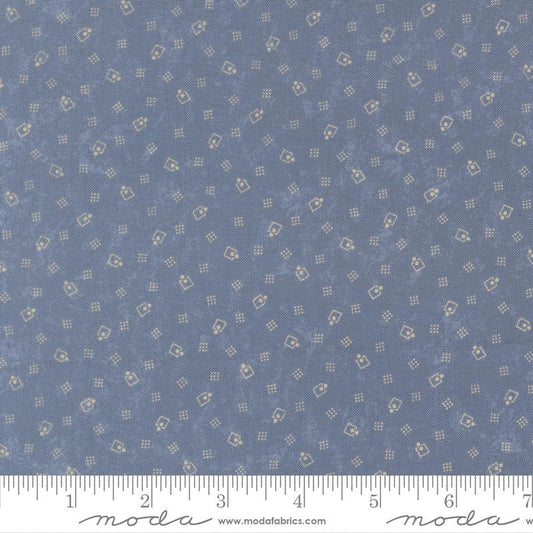 Bluebirds Nest - Square Up - Mid Blue - Yardage