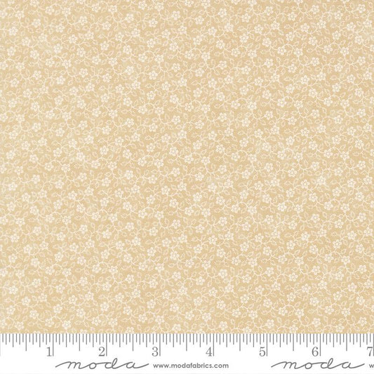 Bluebirds Nest - Floral Vine - Tan - Yardage