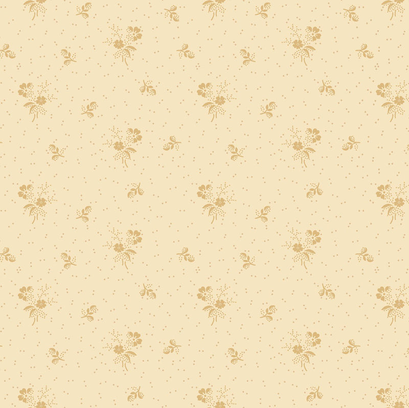 Linen Closet Tossed Flower Swirl Cream Fabric