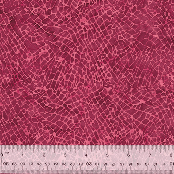 Anthology Batik Chameleon Raspberry Fabric